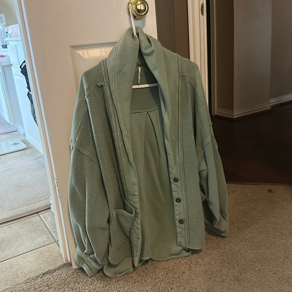 Free people - size medium - light green cardigan